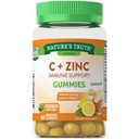 Nature's Truth, C + Zinc, Immune Support Gummies, Natural Lemon, 60 Vegan Gummies