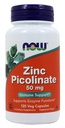 NOW Foods Zinc Picolinate 50mg Capsules 120